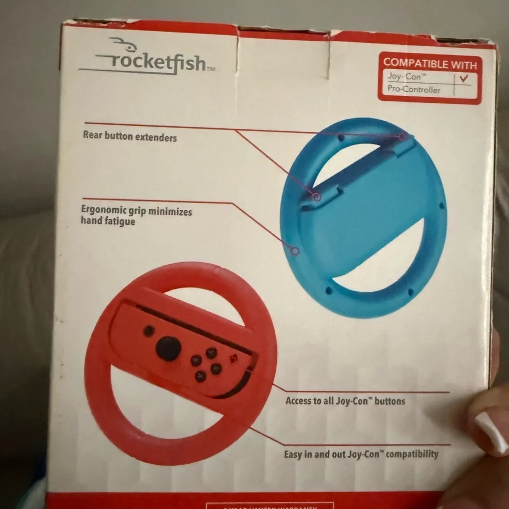 Racing Wheel Two Pack for Nintendo Switch - Red and Blue